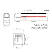 Details about   20Set DC 12V 10mm Pre Wired LED with Holder Pink Light Lens 14mm Panel Mount